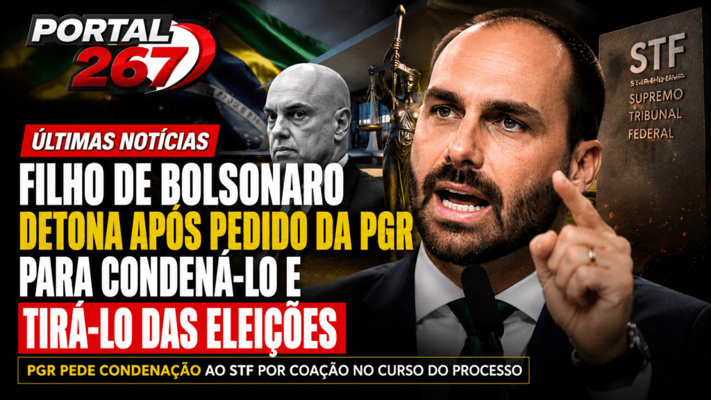 Filho de Bolsonaro reage após pedido da PGR para condenação e possível inelegibilidade