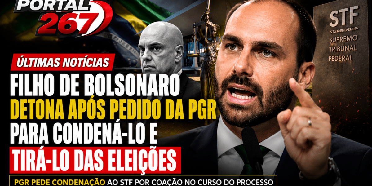 Filho de Bolsonaro reage após pedido da PGR para condenação e possível inelegibilidade