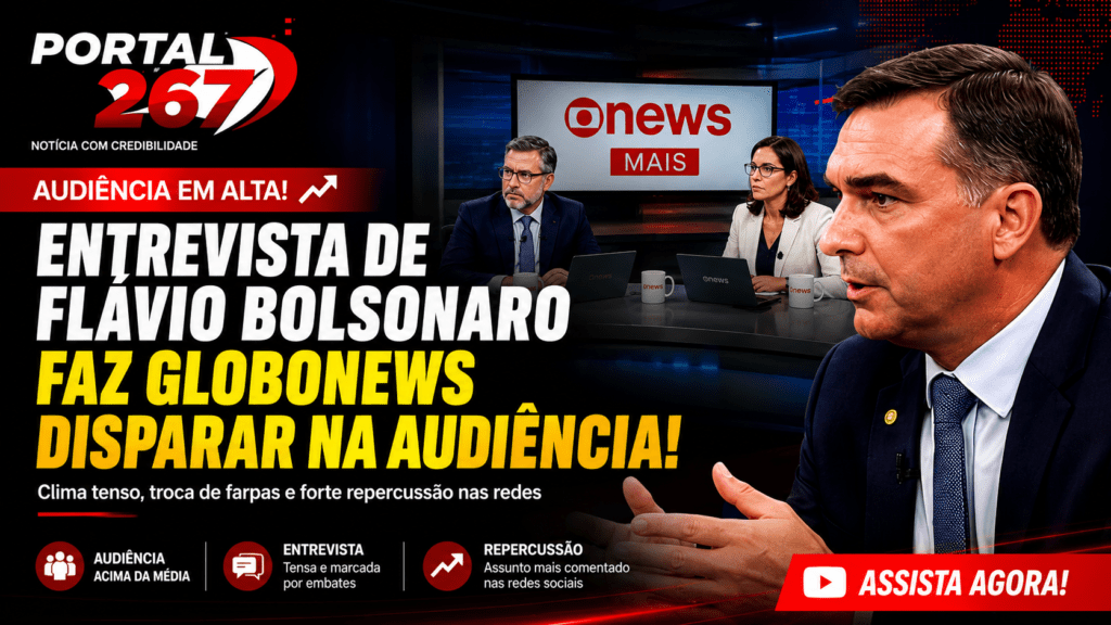 Entrevista de Flávio Bolsonaro Faz GloboNews Disparar na Audiência