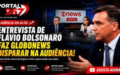 Entrevista de Flávio Bolsonaro Faz GloboNews Disparar na Audiência