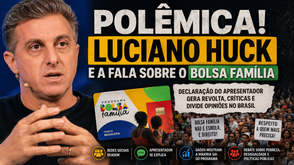 Luciano Huck gera polêmica ao comentar Bolsa Família e revolta explode nas redes