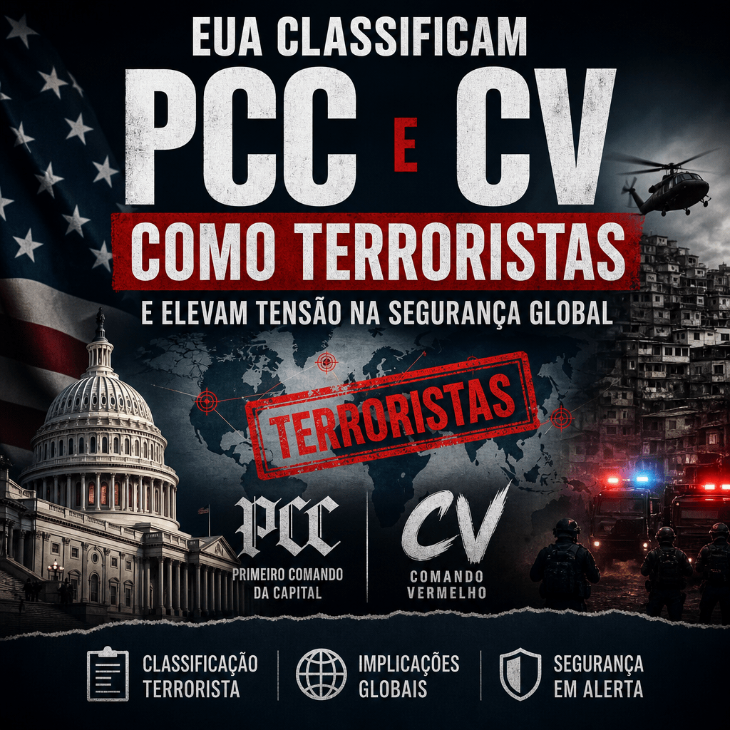 EUA classificam PCC e CV como terroristas e elevam tensão na segurança global