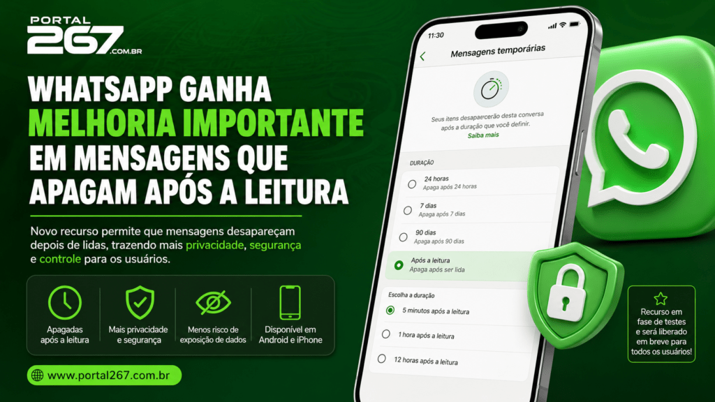 WhatsApp ganha melhoria importante em mensagens que apagam após a leitura