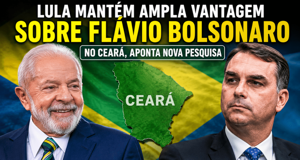 Lula lidera com folga no Ceará em cenário contra Flávio Bolsonaro