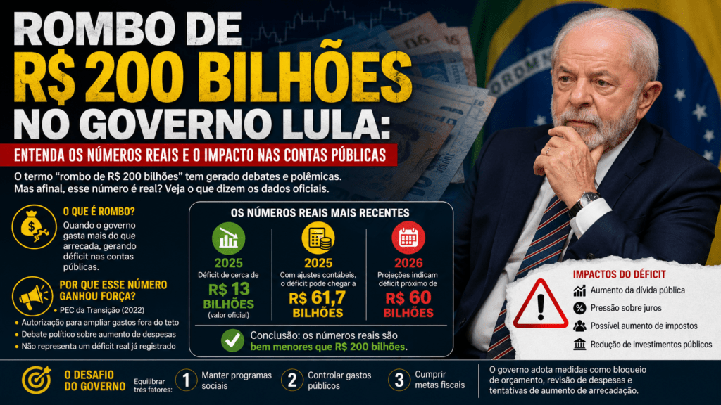 Rombo de R$ 200 bilhões no governo Lula