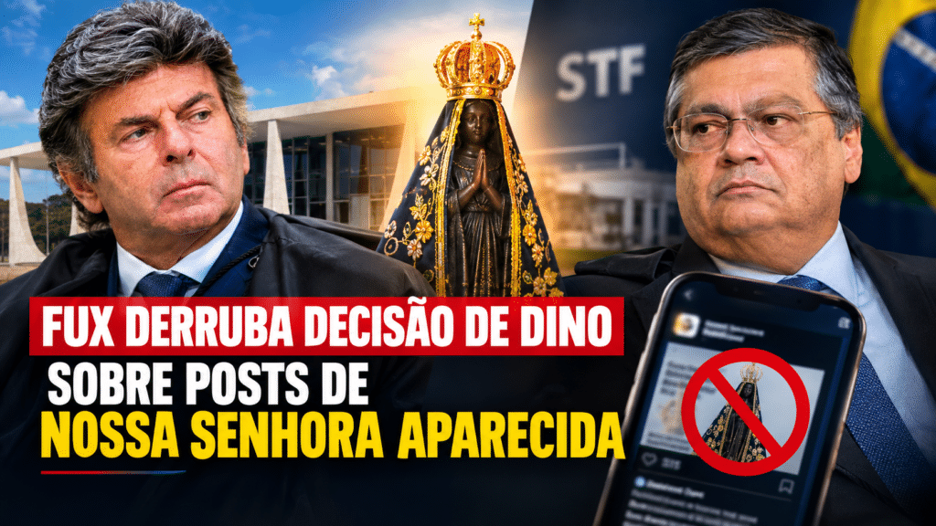 Fux derruba decisão de Dino sobre posts de Nossa Senhora Aparecida