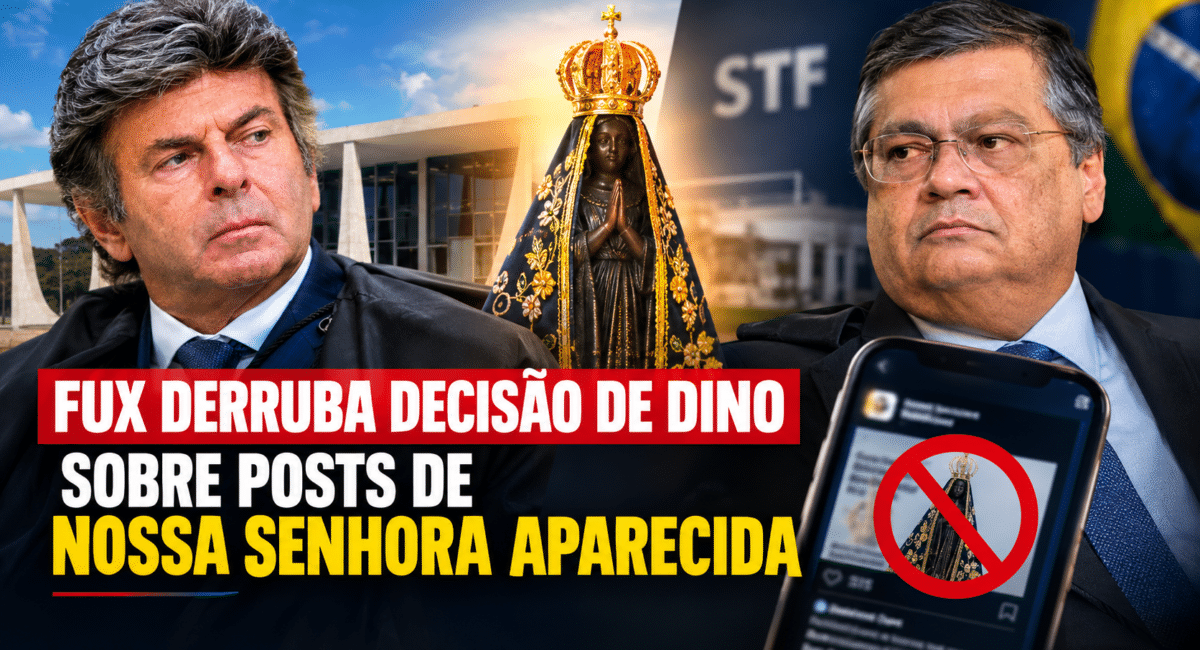 Fux derruba decisão de Dino sobre posts de Nossa Senhora Aparecida