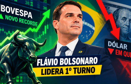 Bolsa bate recorde histórico e dólar cai após Flávio Bolsonaro liderar 1º turno
